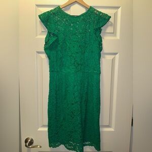 Emerald Green Lace Cocktail Dress